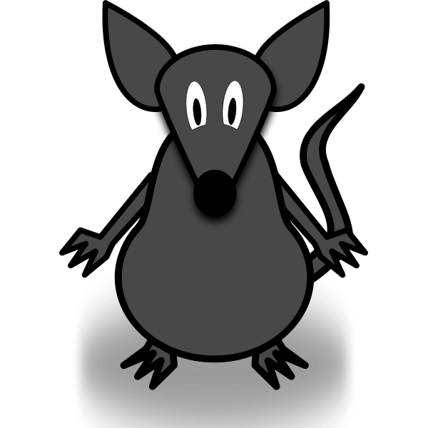 SVG Vector image of scared cartoon mouse