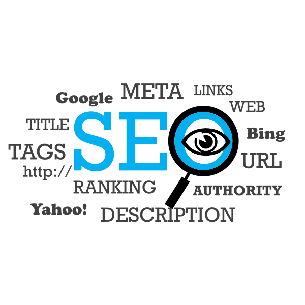 SVG Vector image of search engine optimization word cloud typography