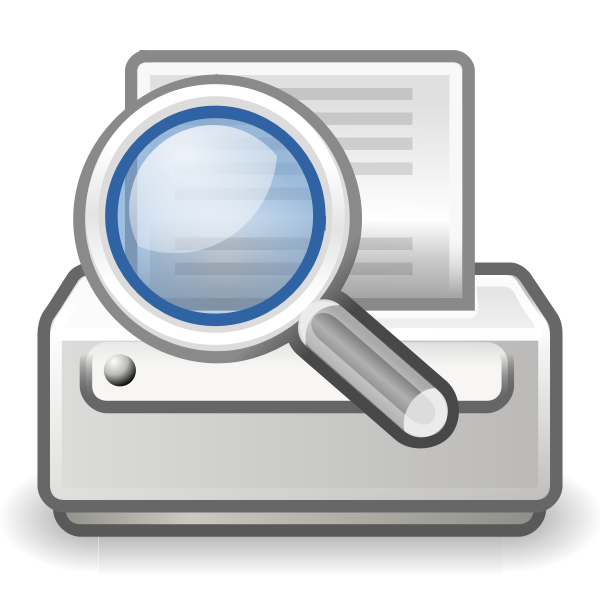 SVG Vector image of search printer computer OS icon