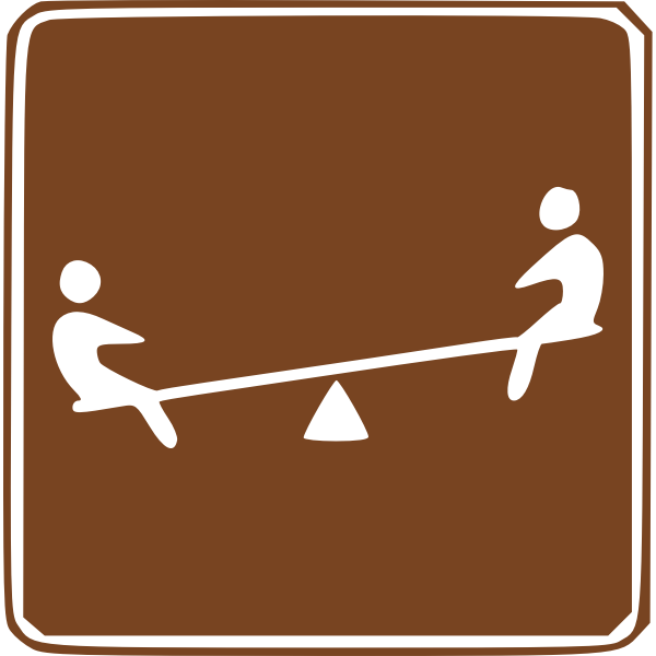 SVG Vector image of seesaw area traffic sign