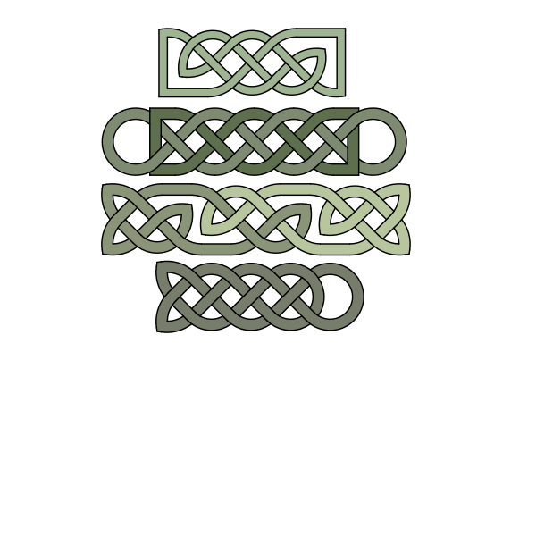 SVG Vector image of selection of Celtic knot patterns