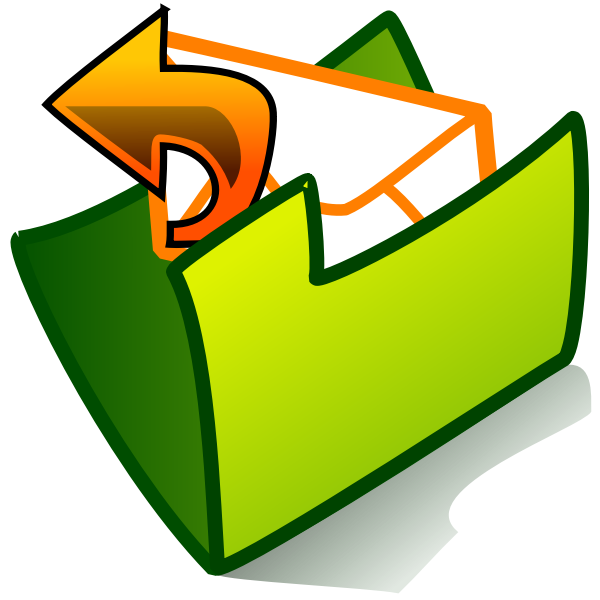 SVG Vector image of sending mail folder icon