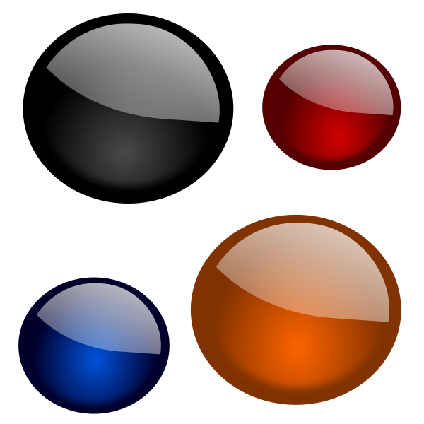 SVG Vector image of set of four color balls