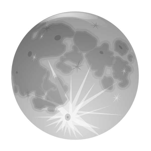 SVG Vector image of shiny planet moon