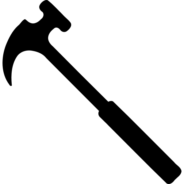 SVG Vector image of silhouette of a spiky hammer