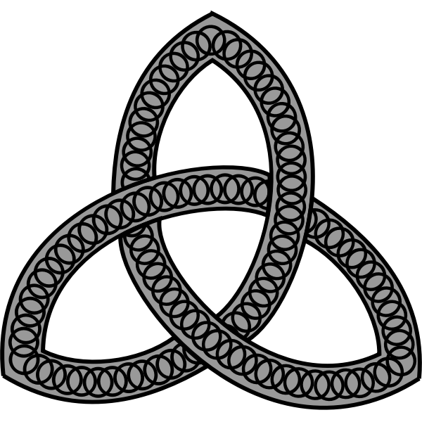 SVG Vector image of simple Celtic design detail in grayscale