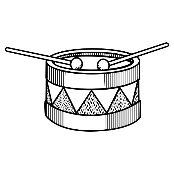 SVG Vector image of simple drum