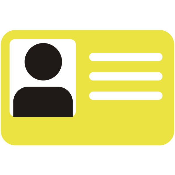 SVG Vector image of simple ID card with photo