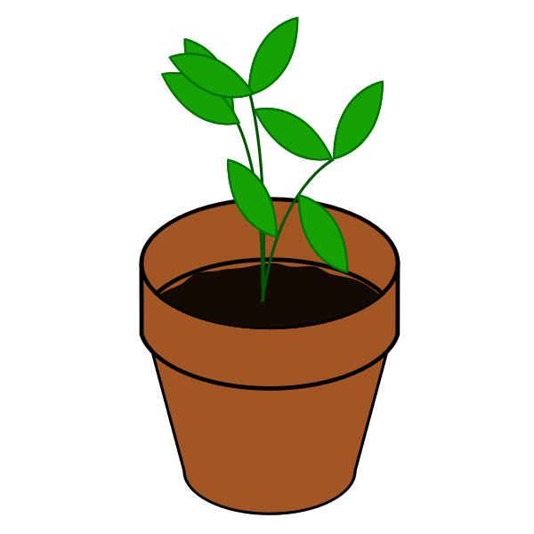 SVG Vector image of simple plant in a terracotta pot