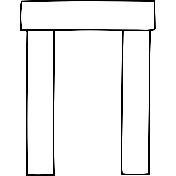 SVG Vector image of simple rectangular arch
