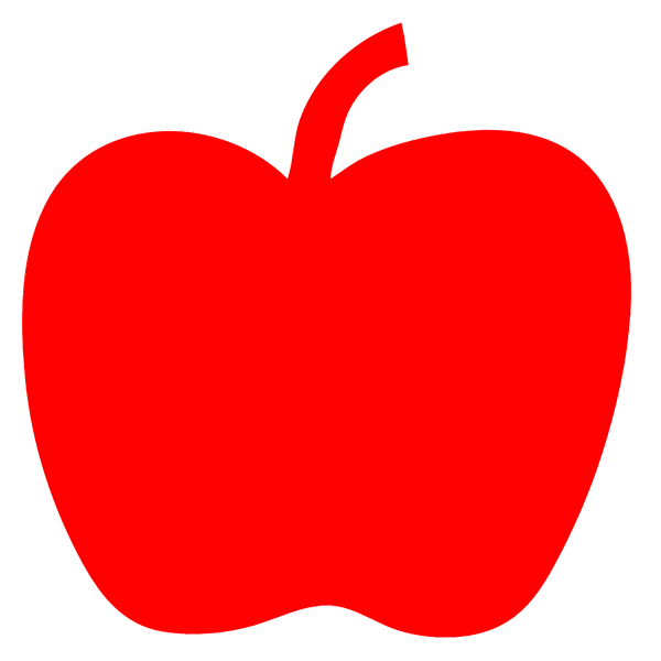 SVG Vector image of simple red apple outline