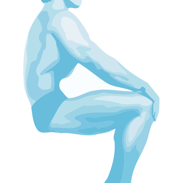 SVG Vector image of sitting bodybuilder man