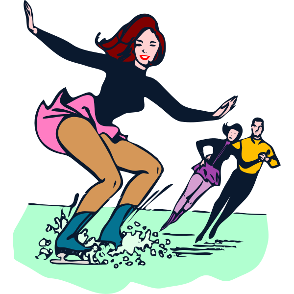 SVG Vector image of skaters