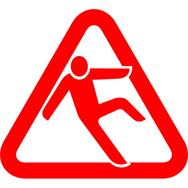 SVG Vector image of slippery floor sign