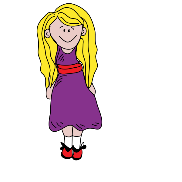 SVG Vector image of smiling blonde woman