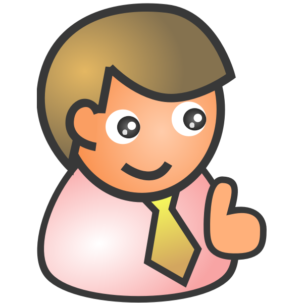 SVG Vector image of smiling male avatar