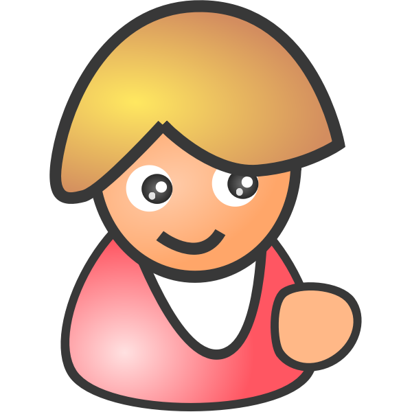 SVG Vector image of smiling pink female avatar