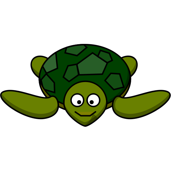 SVG Vector image of smiling turtle