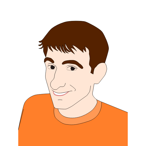 SVG Vector image of smiling young man avatar
