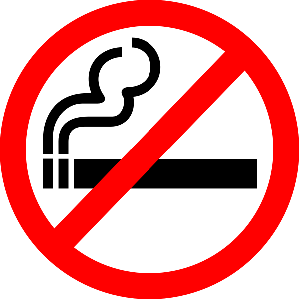 SVG Vector image of smoking forbidden sign label