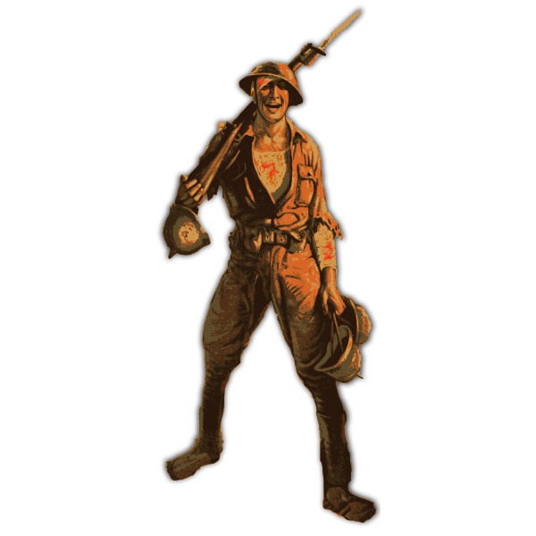 SVG Vector image of soldier with rifle