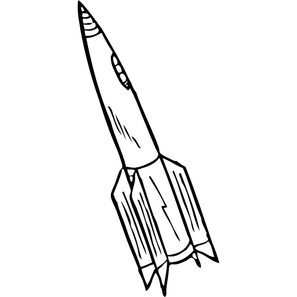 SVG Vector image of space rocket ship