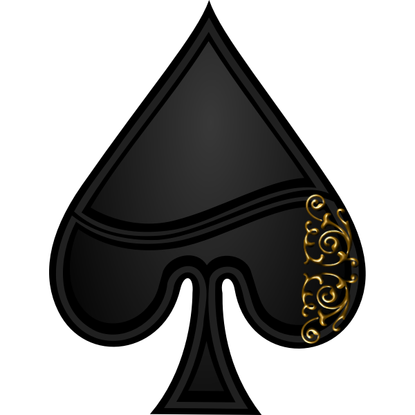 SVG Vector image of spade playing card symbol