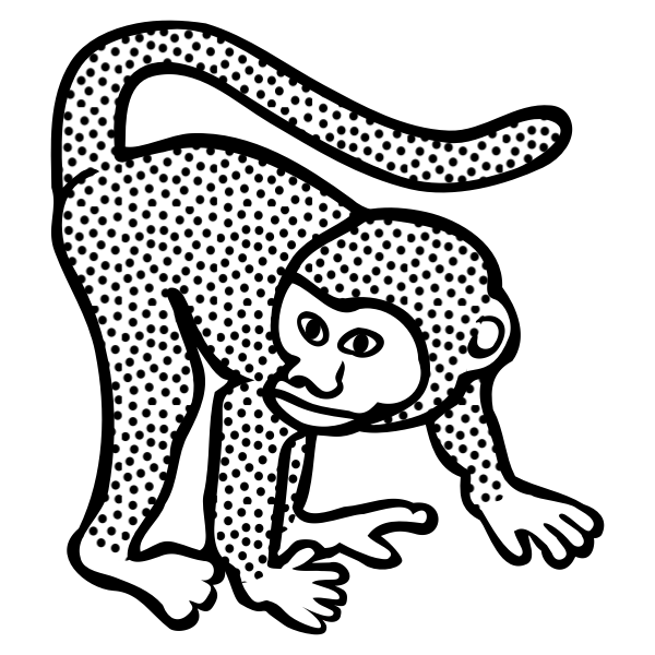 SVG Vector image of spotty monkey