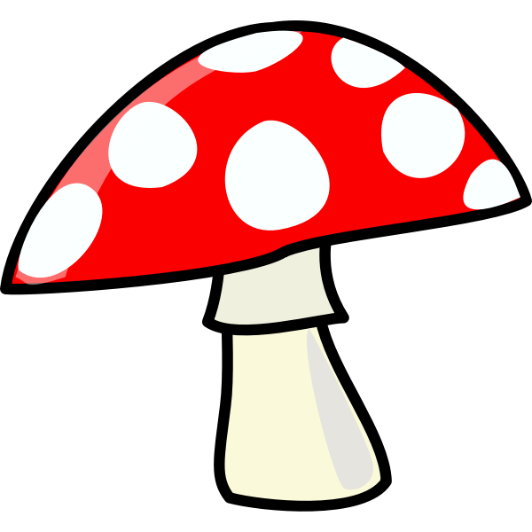 SVG Vector image of spotty red mushroom icon