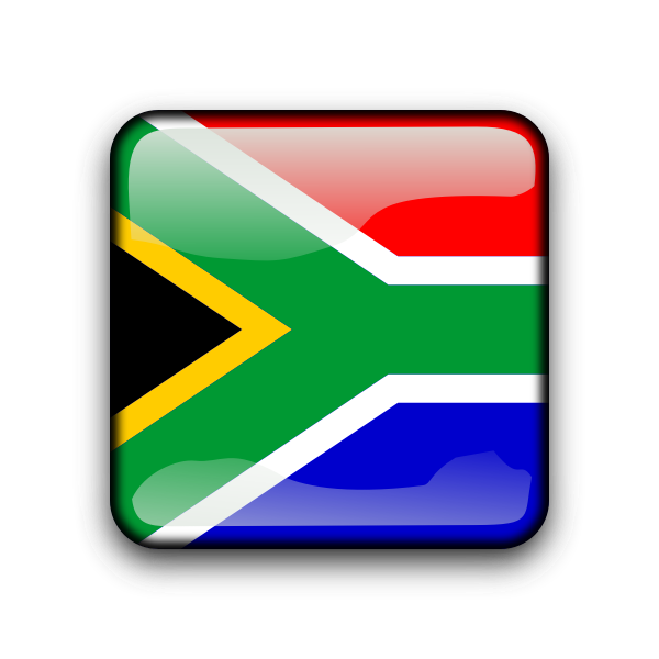 SVG Vector image of square shiny South African flag