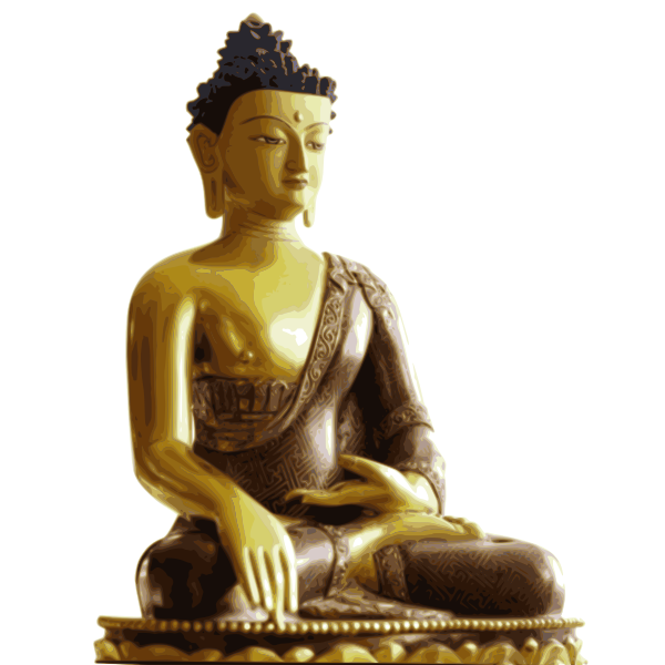 SVG Vector image of statue of golden Buddha