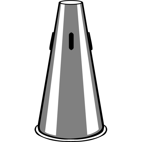 SVG Vector image of straight mute trumpet
