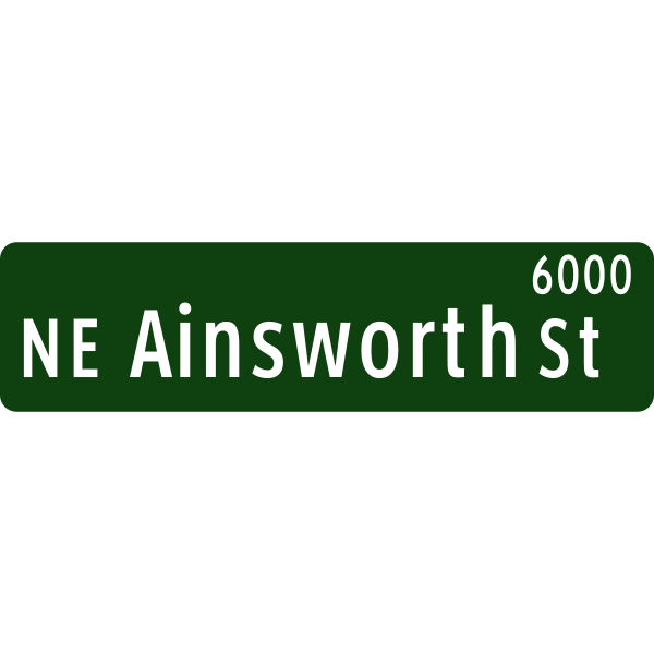 SVG Vector image of street name board in Portland