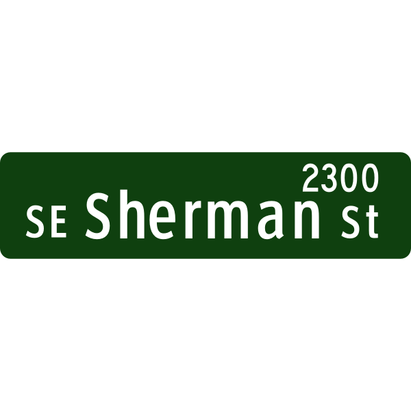 SVG Vector image of street sign in Portland
