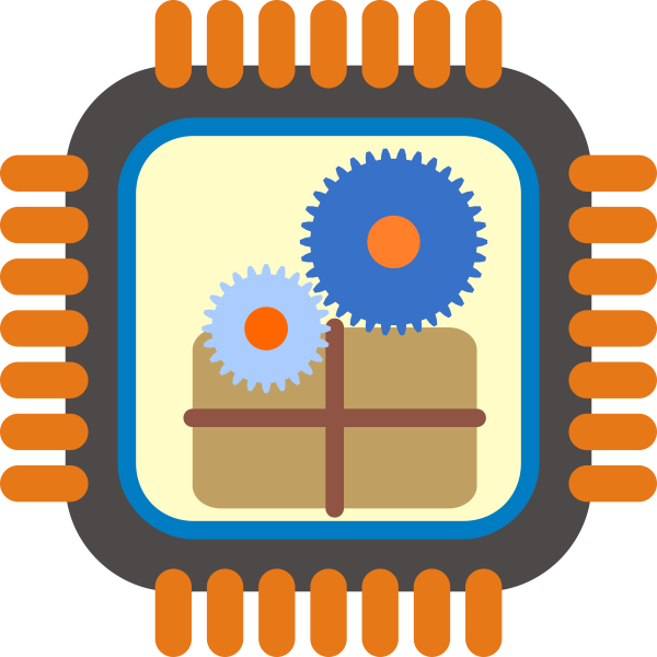 SVG Vector image of stylized packet processor icon