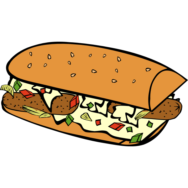 SVG Vector image of submarine sandwich