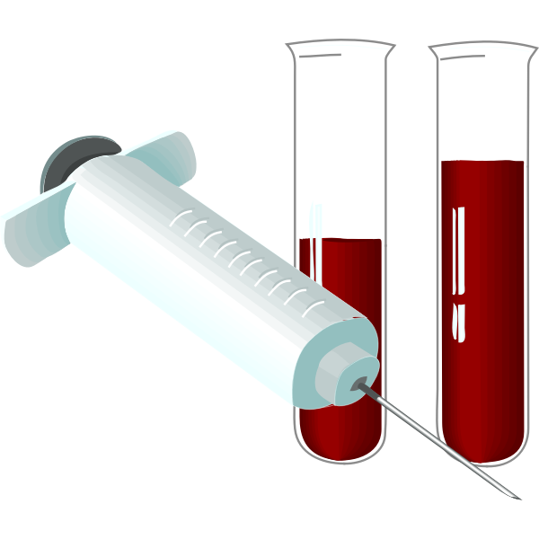 SVG Vector image of syringe and tubes
