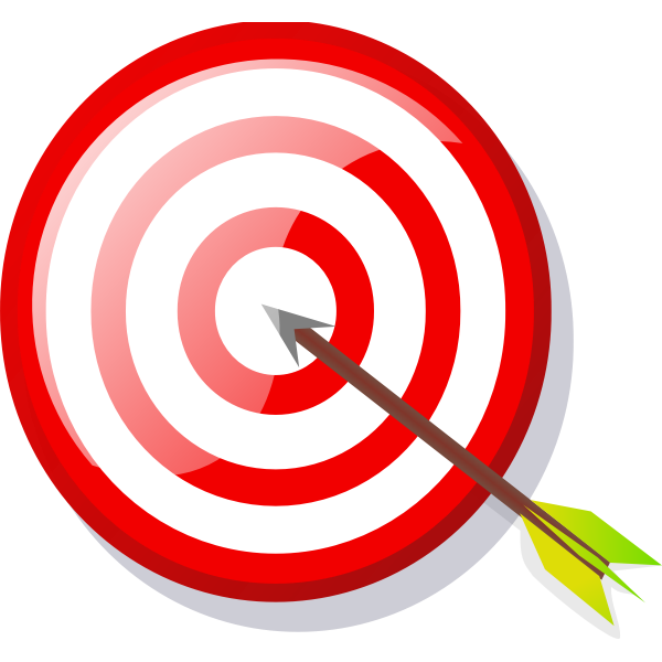 SVG Vector image of target with arrow