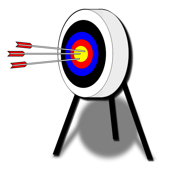 SVG Vector image of target with arrows