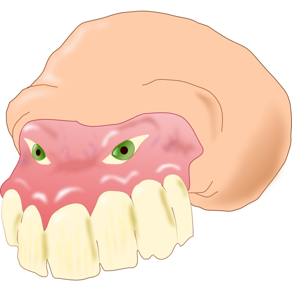 SVG Vector image of teeth monster