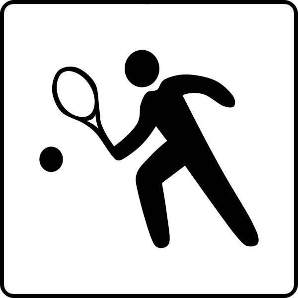 SVG Vector image of tennis facilities available sign