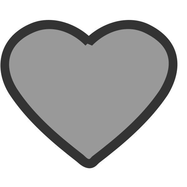 SVG Vector image of thick blue heart icon
