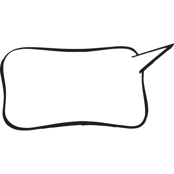 SVG Vector image of thick border rectangular caption bubble for a comic