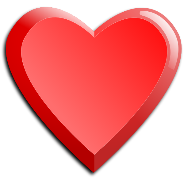 SVG Vector image of thick red heart icon