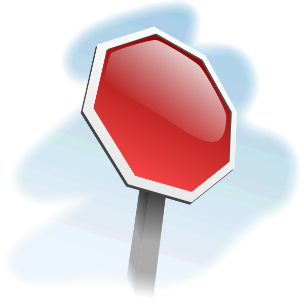 SVG Vector image of tilted blank stop sign