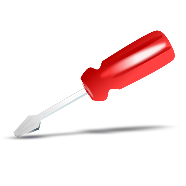 SVG Vector image of tilted screwdriver with shade