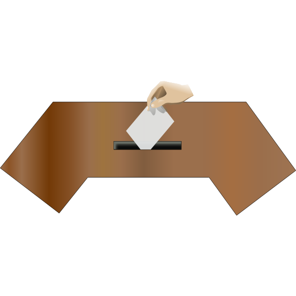 SVG Vector image of top view of election voting box