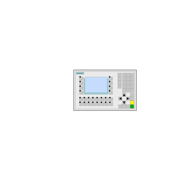 SVG Vector image of touch panel with keyboard