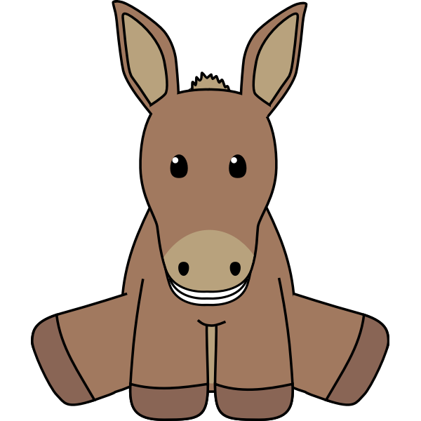 SVG Vector image of toy donkey