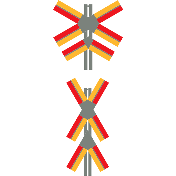 SVG Vector image of train crossing road sign